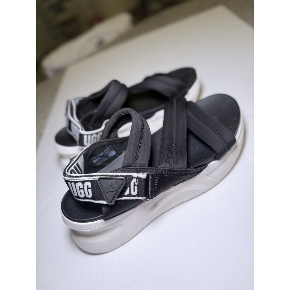 Ugg LA Sun Sneaker Sandal Sling Back Black & White, Summer Beach Vibes Size 7